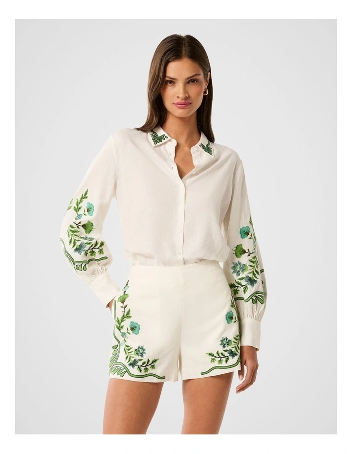Rosalia Button Shirt in White image 1