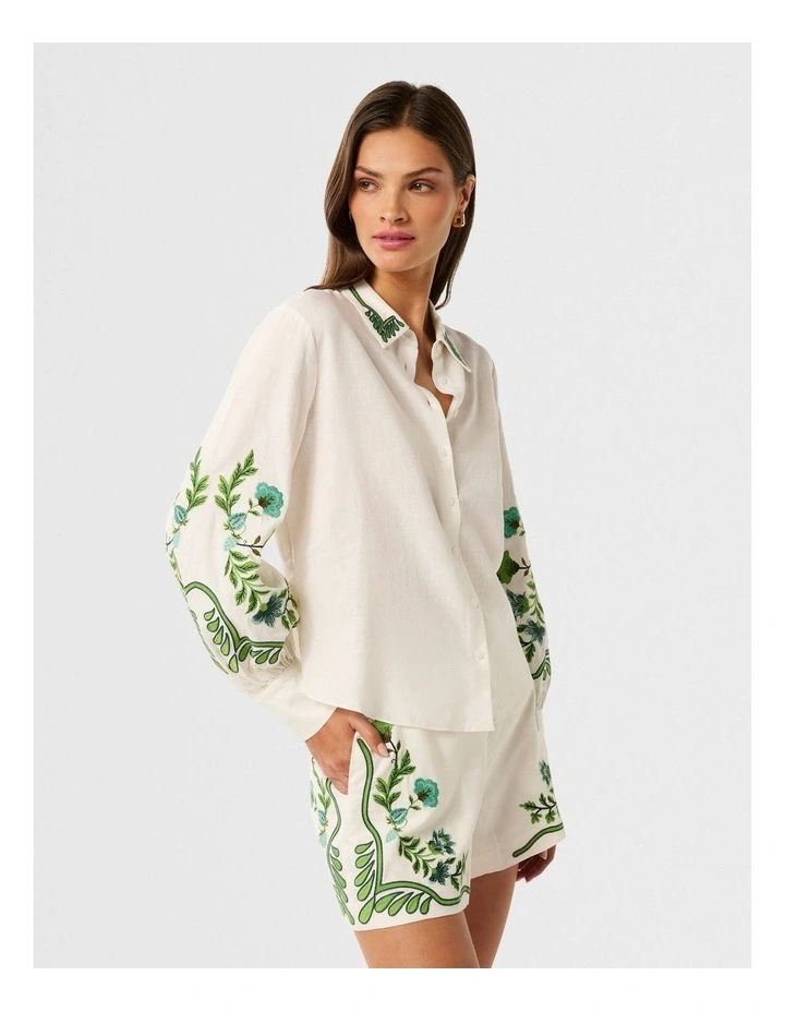 Rosalia Button Shirt in White image 3