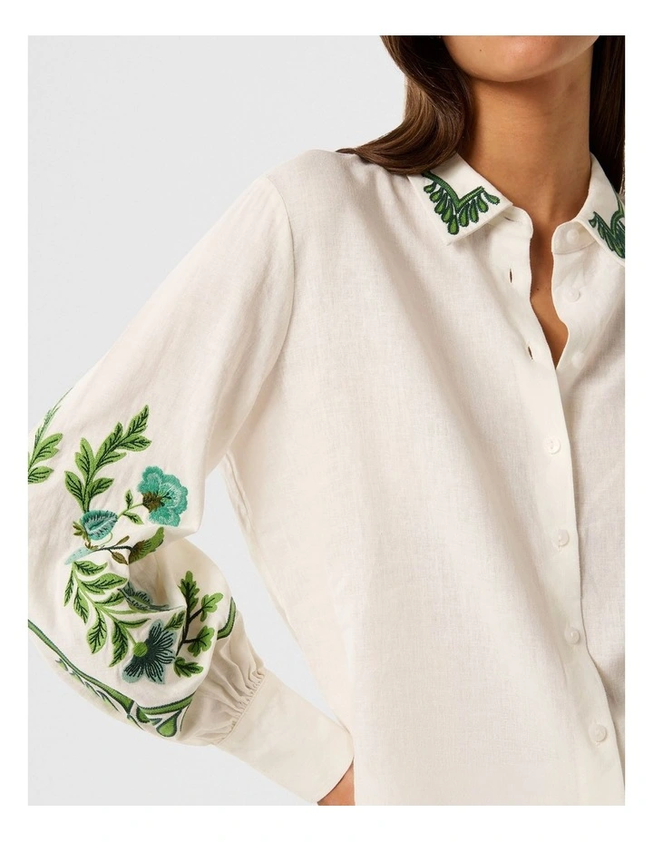 Rosalia Button Shirt in White image 4