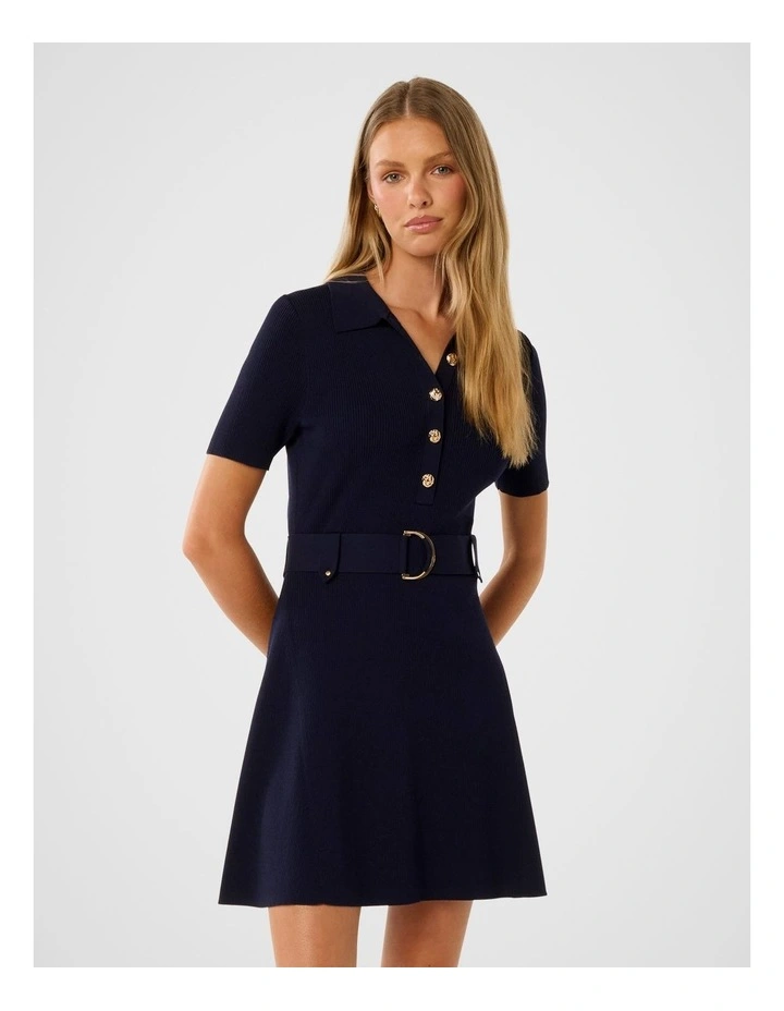 Lilah Utility Mini Dress in Navy image 1