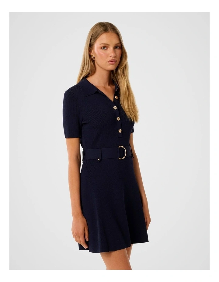 Lilah Utility Mini Dress in Navy image 3