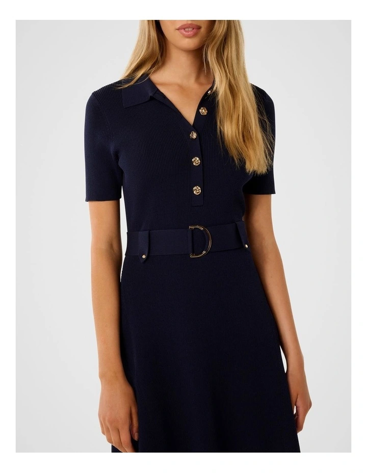 Lilah Utility Mini Dress in Navy image 4