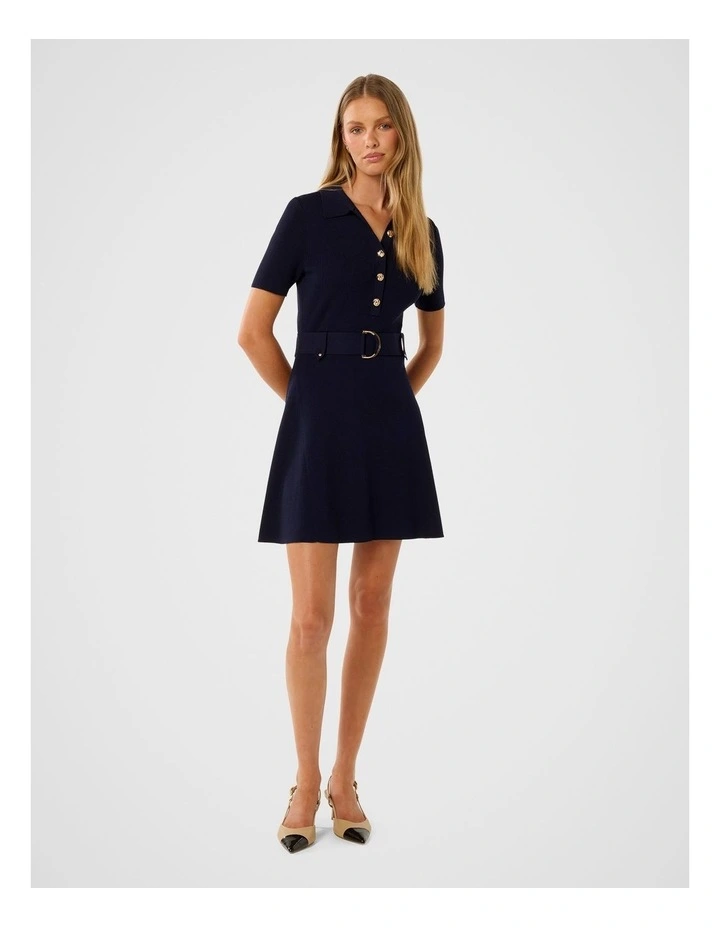 Lilah Utility Mini Dress in Navy image 5