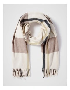 Ada Check Scarf in Brown