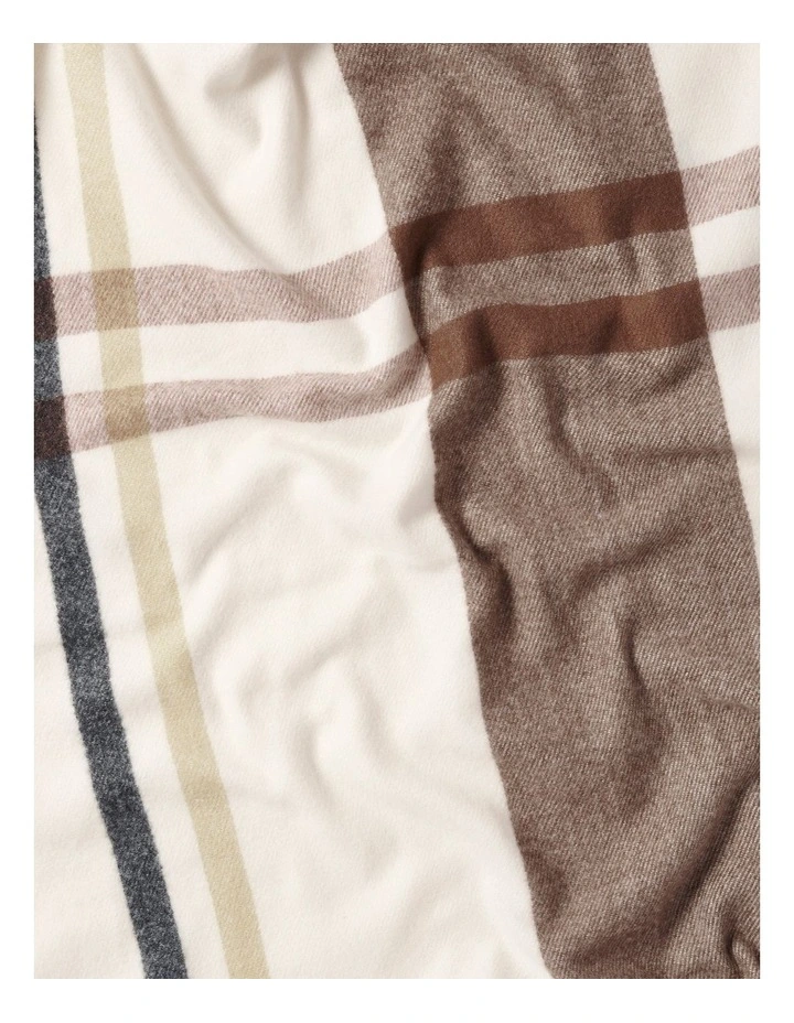 Ada Check Scarf in Brown image 3