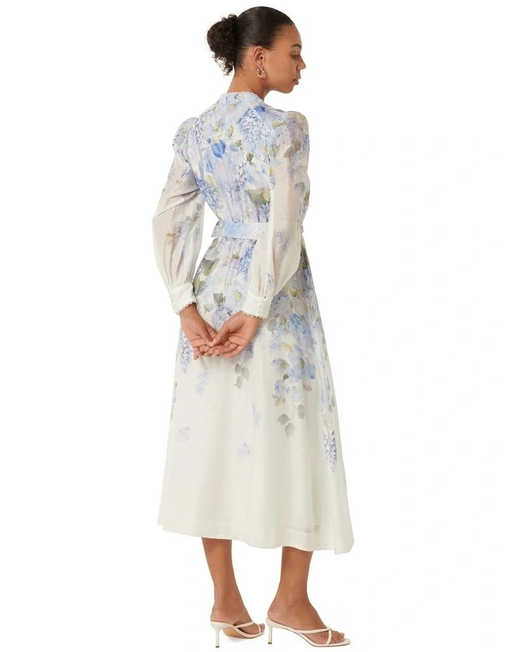 Peyton Trim Detail Midi Dress in Multi image 2
