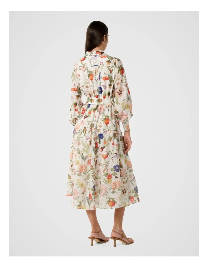 Sylvie Tiered Shirt Midi Dress in Multi image 2