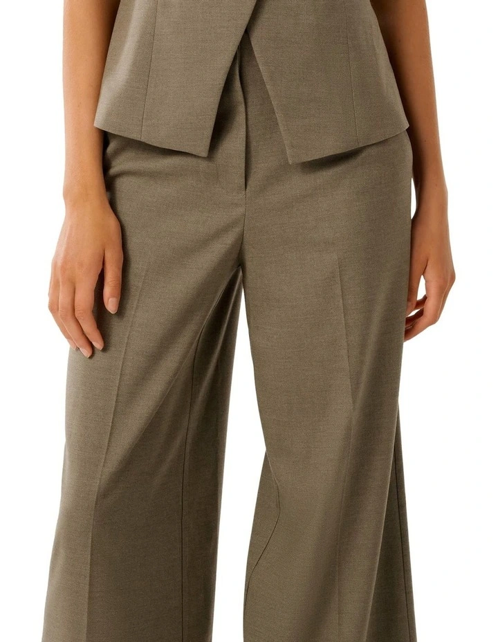 Frieda High Waist Wide Leg Pants in Beige image 4