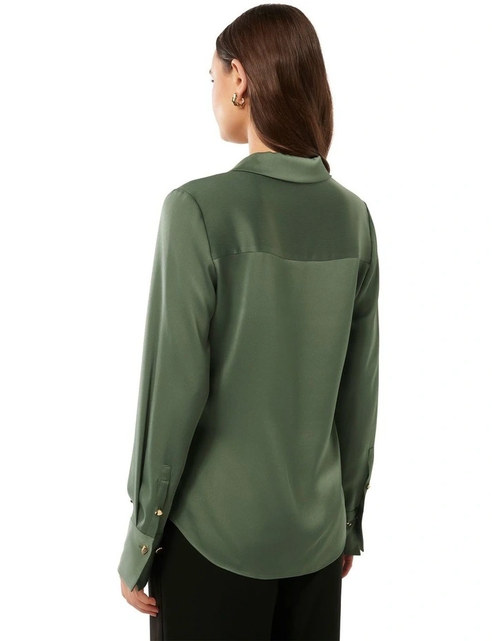 Fiona Textured Shirt in Green image 2