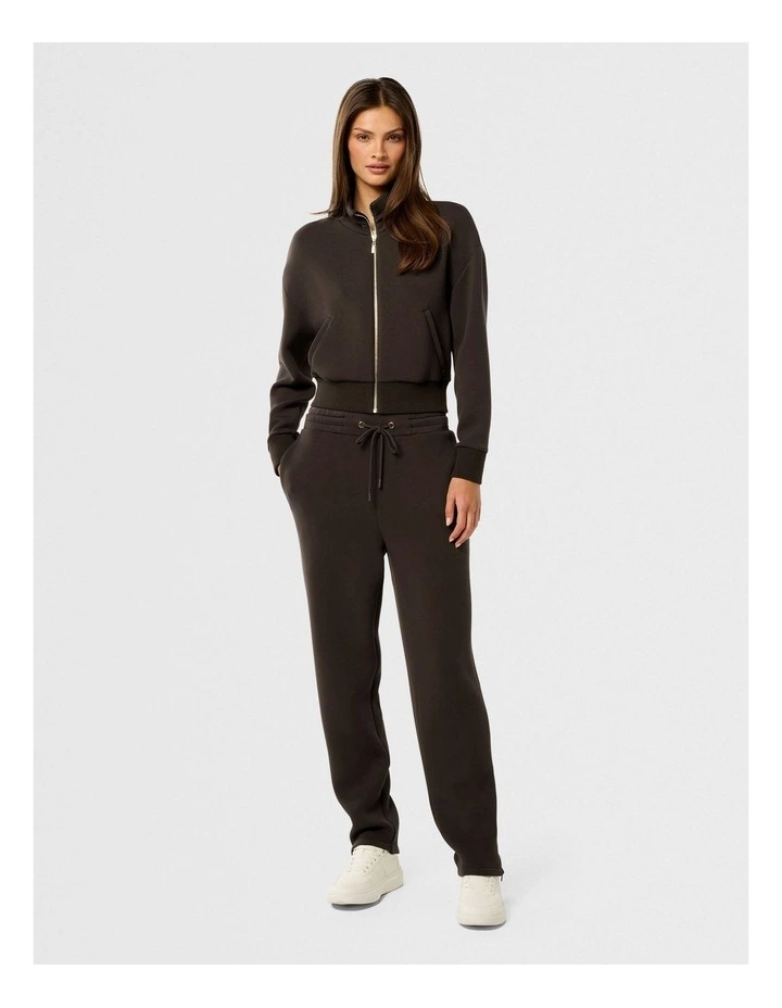 Linda Zip Through Jumper in Chocolate image 5