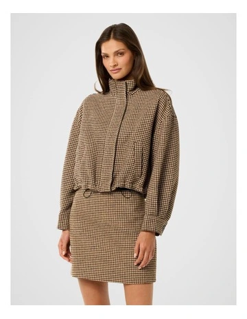 Kaia Check Crop Jacket in Multi