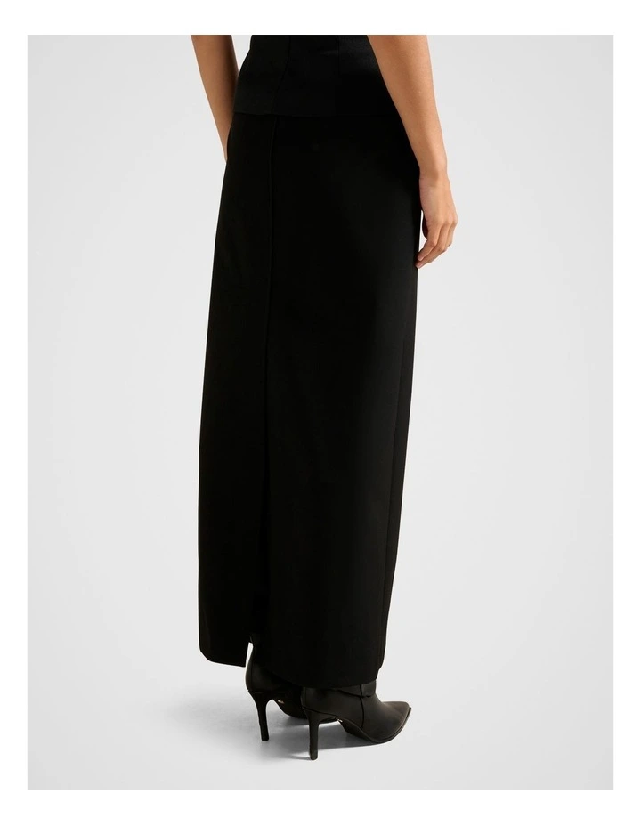 Drew Low Waist Column Skirt in Black image 2