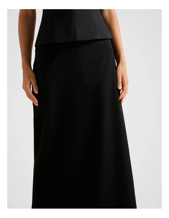 Drew Low Waist Column Skirt in Black image 4