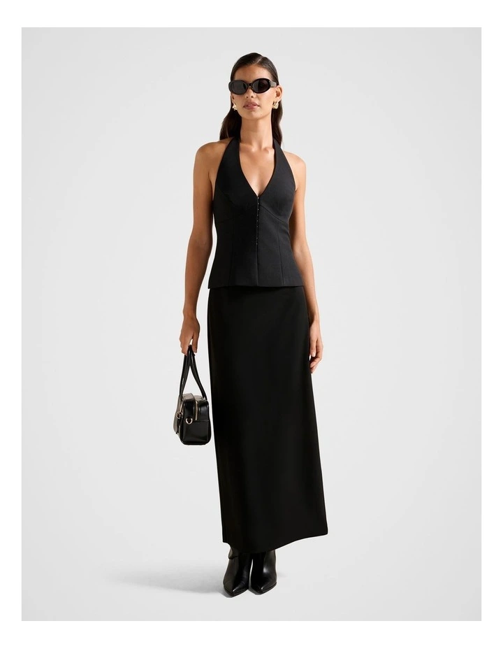 Drew Low Waist Column Skirt in Black image 5