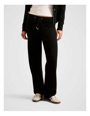 Hazel Knitted Lounge Pants in Black