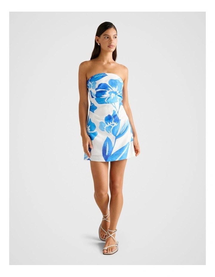 Annika Tuck Side Mini Dress in Multi image 5