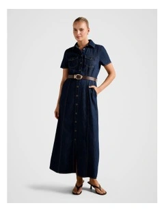 Lucy Denim Dress in Navy