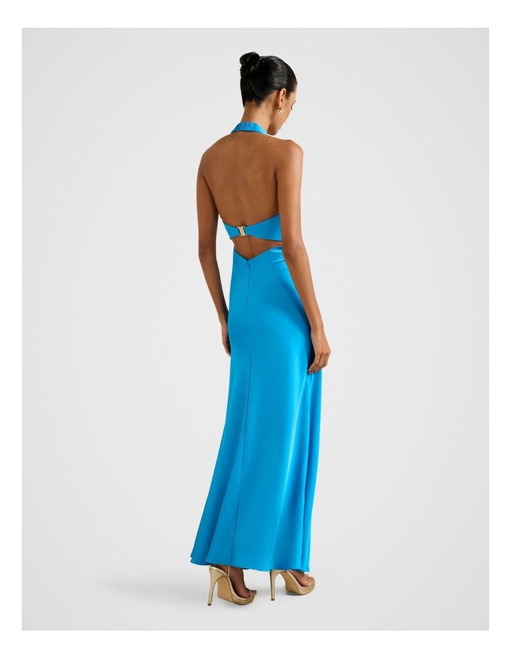 april blue dress extended Long Dress Avril - Blue Flower Bunch