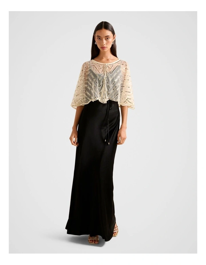 Scarlett Sequin Cape in Gold image 5