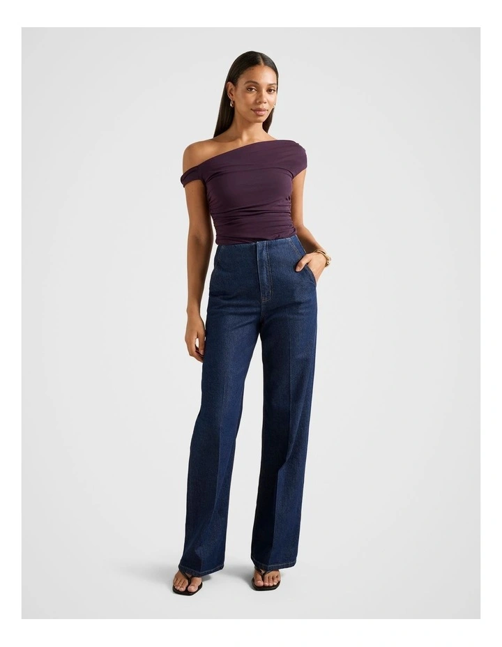 Mia Twist Shoulder Top in Purple image 5