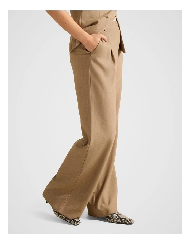 Orion Wide Leg Pants in Beige image 3