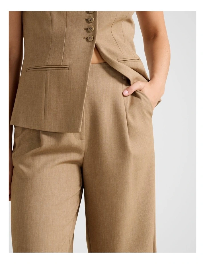 Orion Wide Leg Pants in Beige image 4
