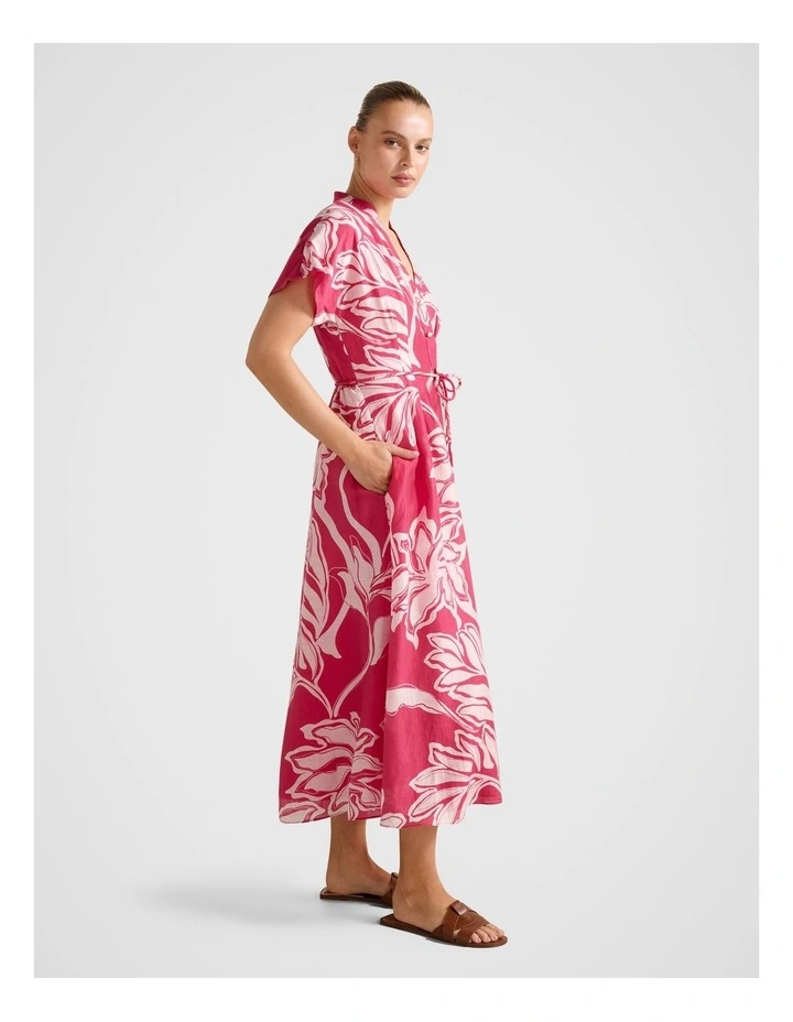 Jemma Shirt Midi Dress in Pink image 3