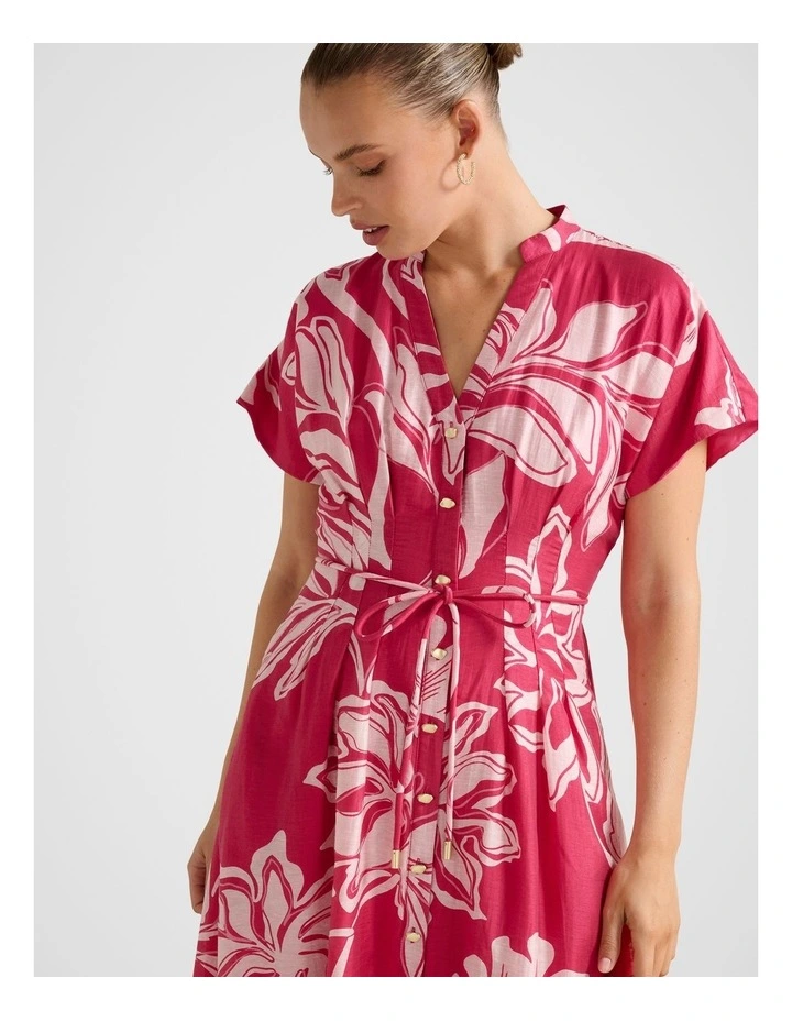 Jemma Shirt Midi Dress in Pink image 4