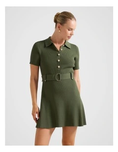 Lilah Utility Mini Dress in Green