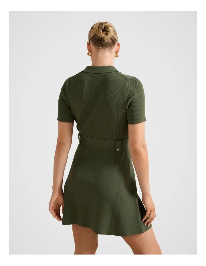 Lilah Utility Mini Dress in Green image 2