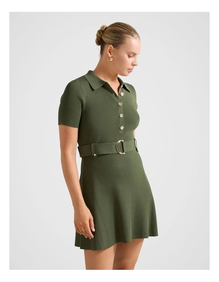 Lilah Utility Mini Dress in Green image 3