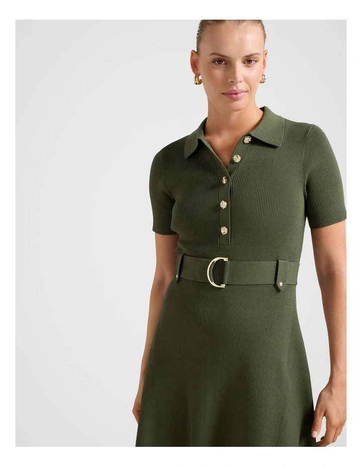 Lilah Utility Mini Dress in Green image 4