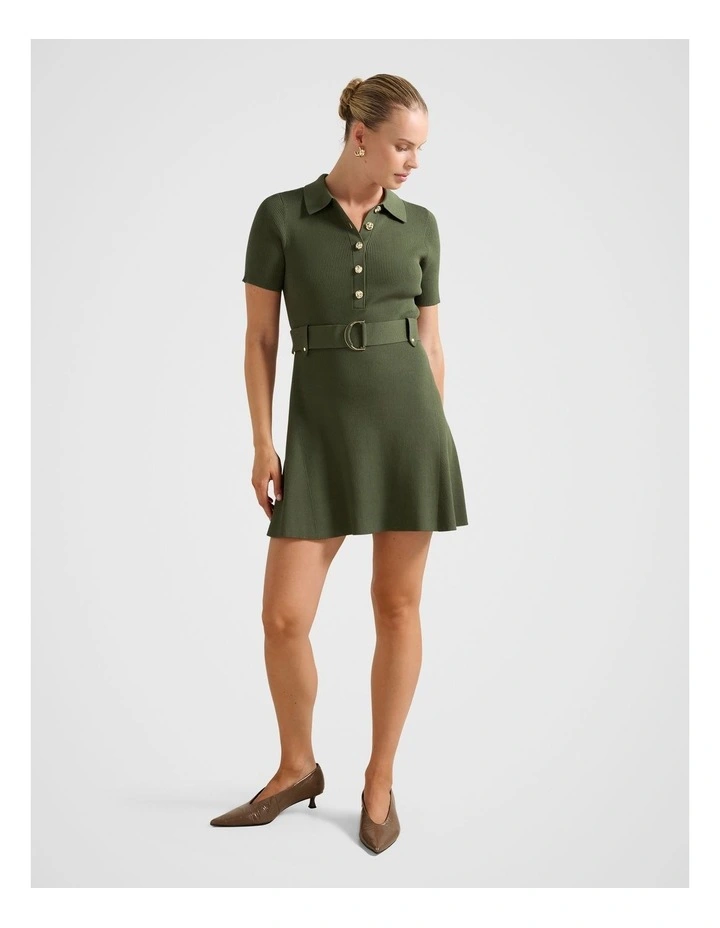 Lilah Utility Mini Dress in Green image 5