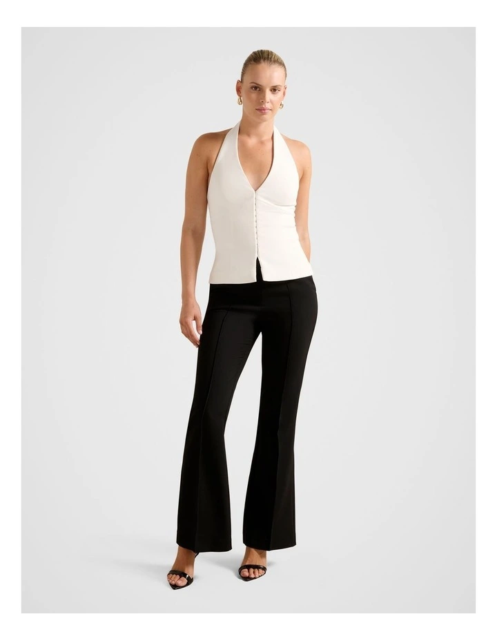 Ricki Halter Neck Top in White image 5