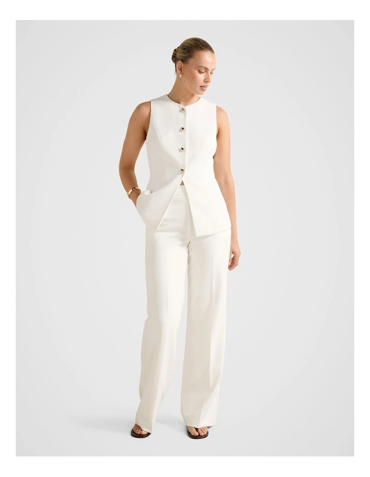 Hendrix Long Waistcoat in White image 5
