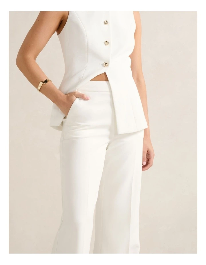 Marissa Wide Leg Pants in White image 4