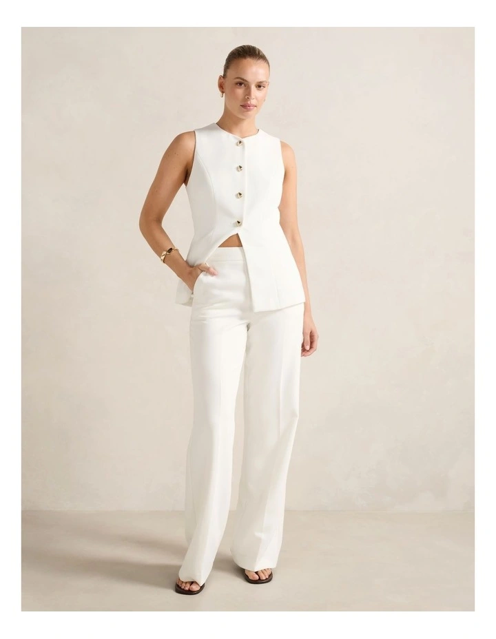 Marissa Wide Leg Pants in White image 5