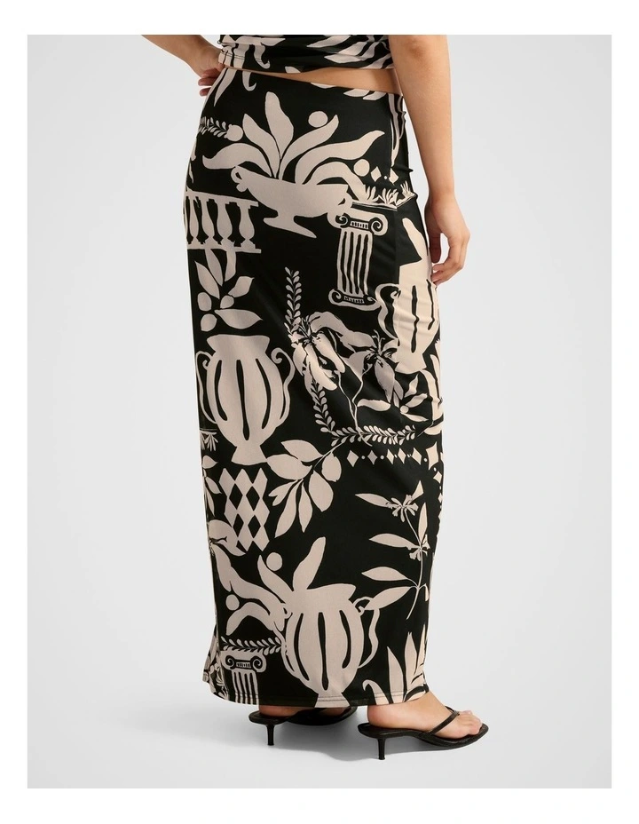 Mia Mesh Maxi Skirt in Black image 2