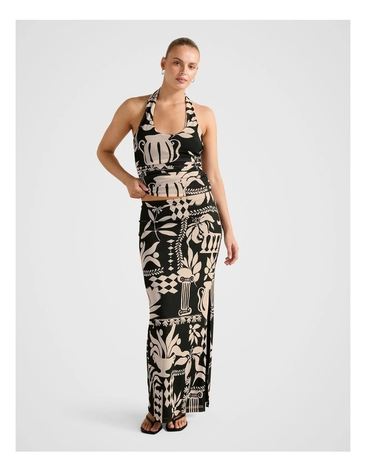 Mia Mesh Maxi Skirt in Black image 5