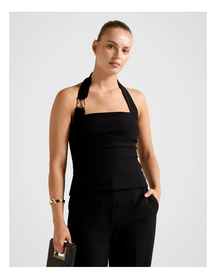 Colette Hardwear Halter Neck Top in Black image 1