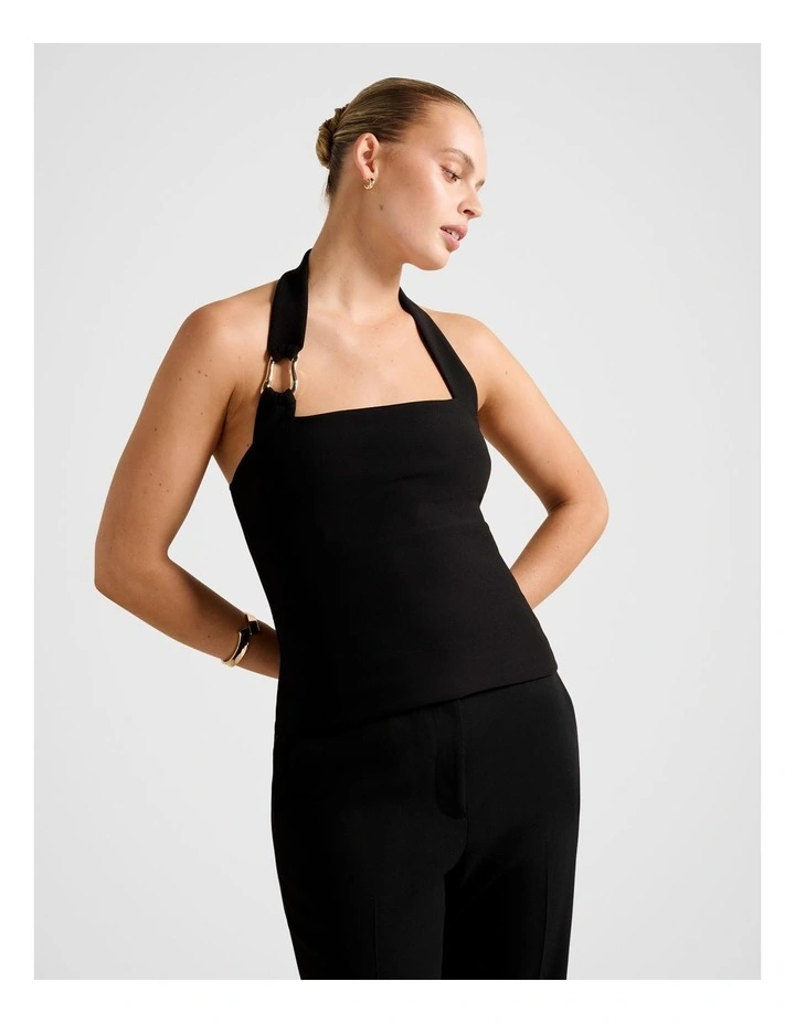 Colette Hardwear Halter Neck Top in Black image 3