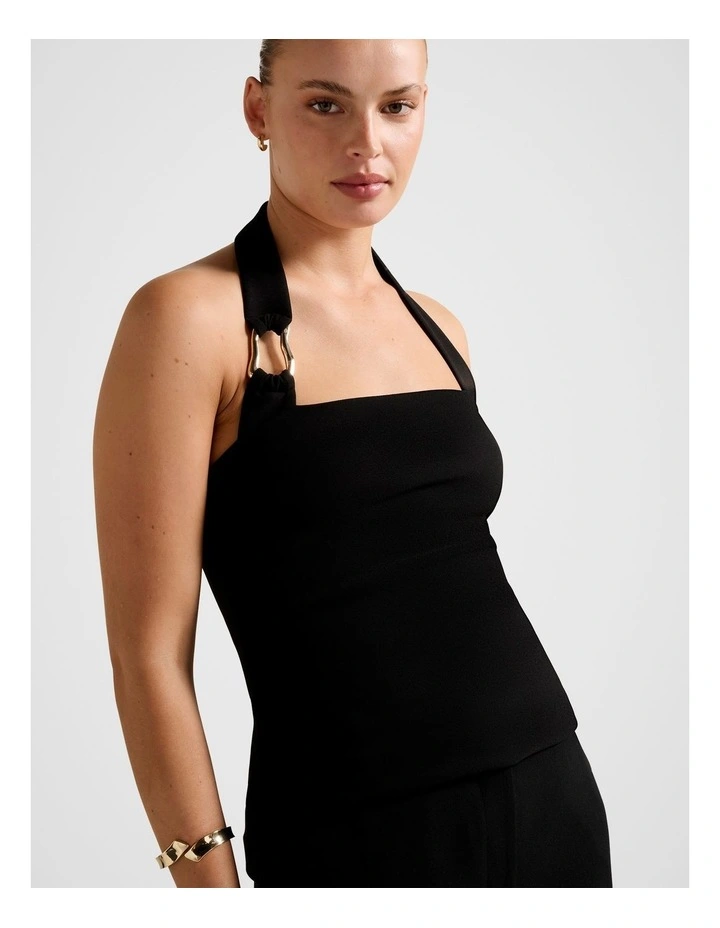 Colette Hardwear Halter Neck Top in Black image 4