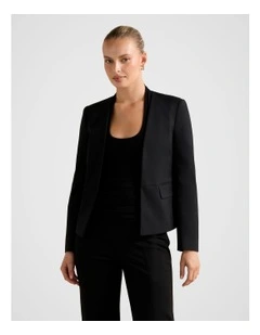 Xavia Fitted Blazer in Black