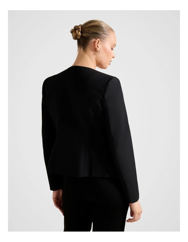 Xavia Fitted Blazer in Black image 2