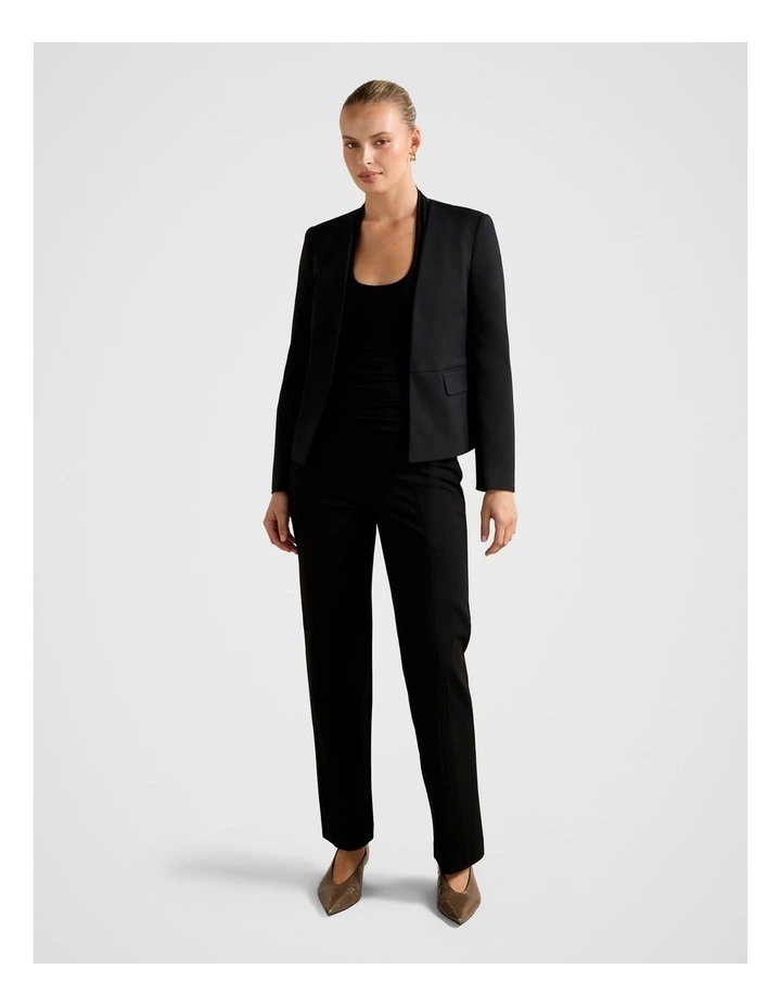 Xavia Fitted Blazer in Black image 5