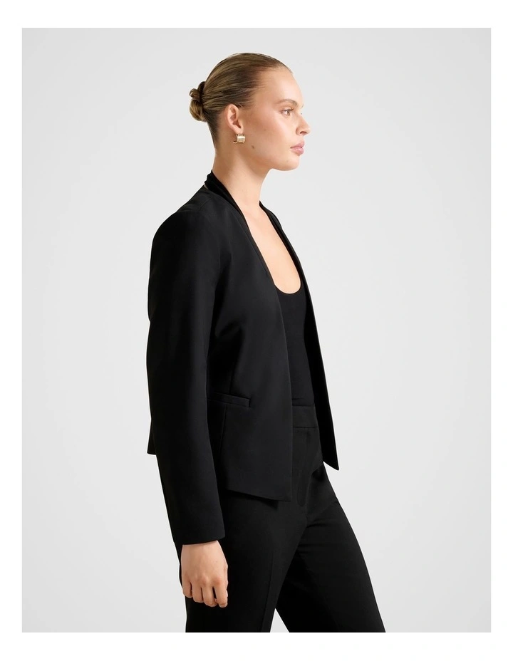 Farrah Fitted Blazer in Black image 3