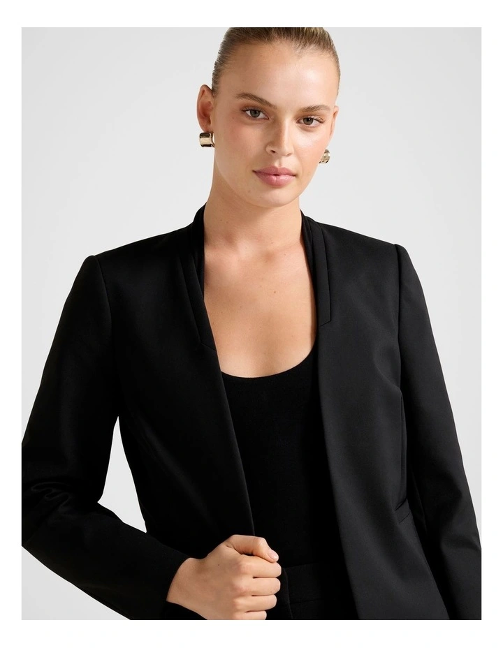 Farrah Fitted Blazer in Black image 4