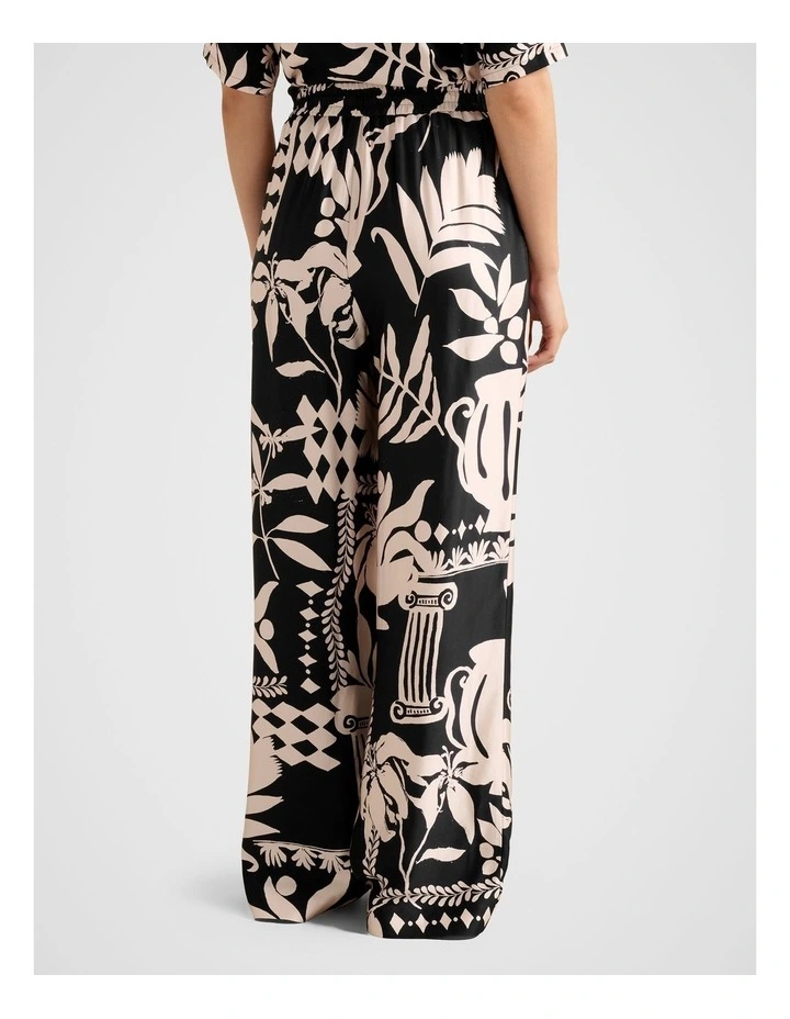 Jenna Drawstring Wide Leg Pants in Multi image 2