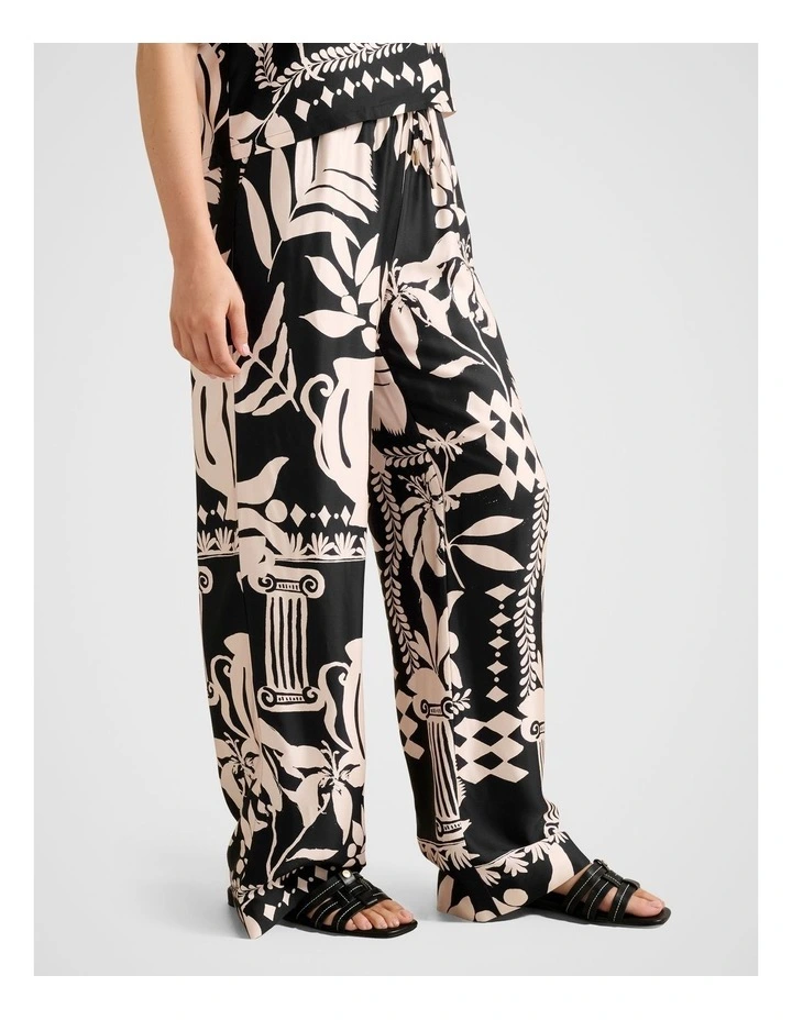 Jenna Drawstring Wide Leg Pants in Multi image 3