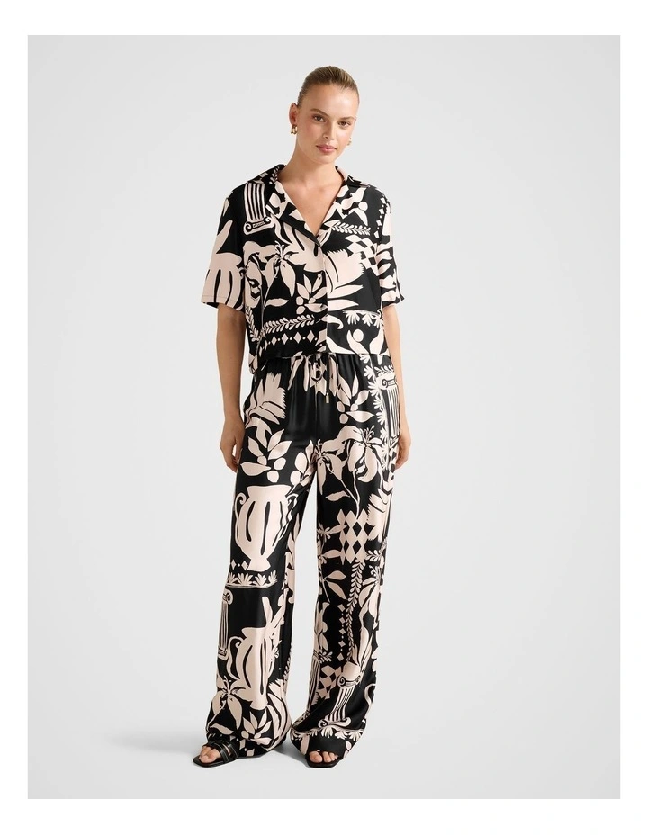 Jenna Drawstring Wide Leg Pants in Multi image 5